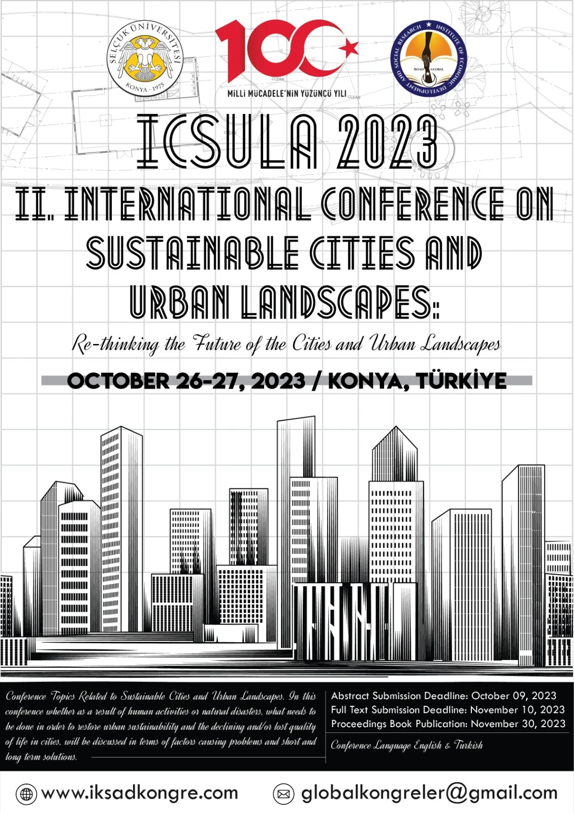 ICSULA 2023 - II. International Conference On Sustainable Cities And Urban Landscapes